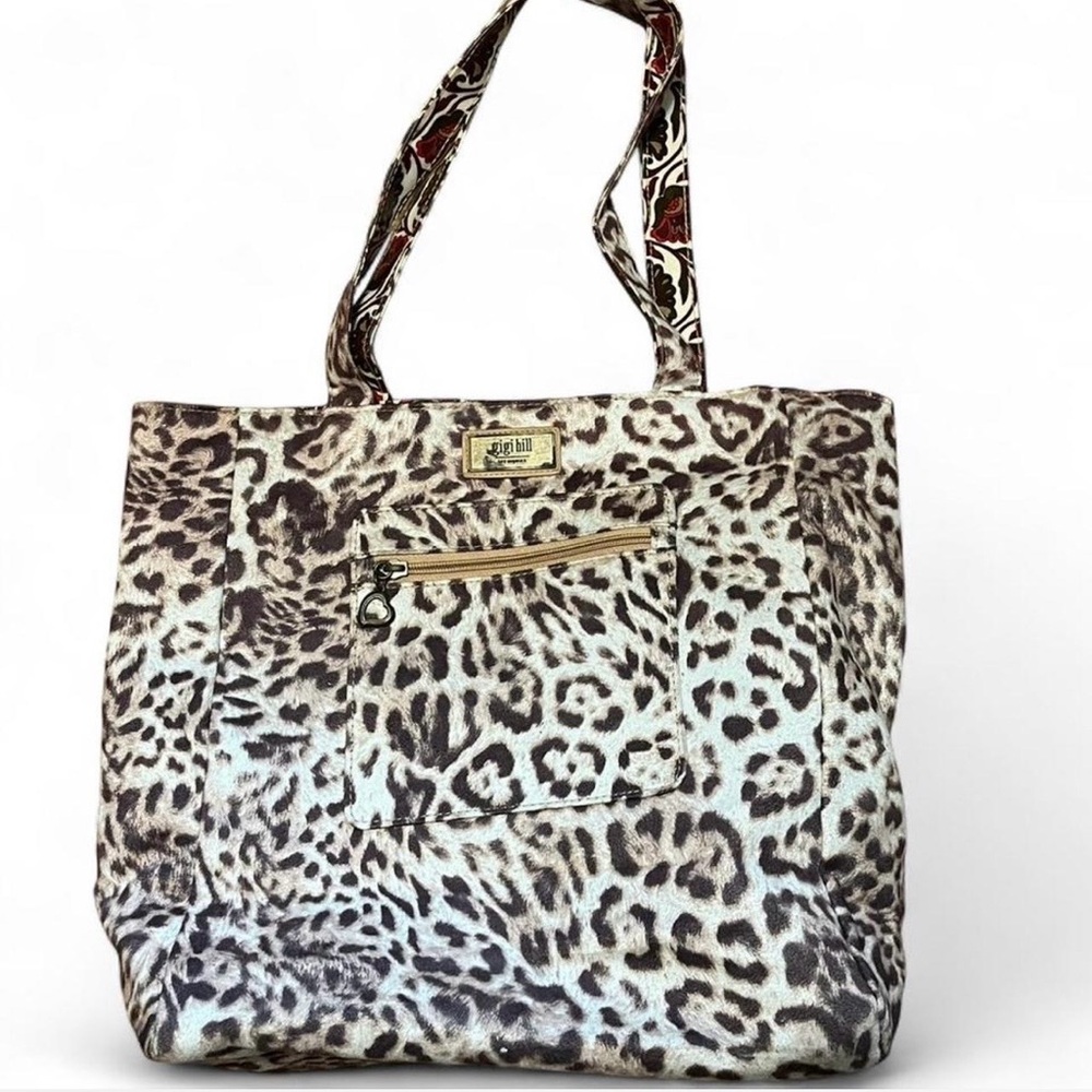 Gigi Hill Leopard Print Tote Bag - Brown Animal Print Shoulder Bag